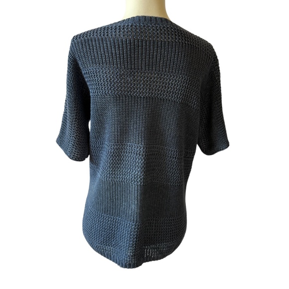 LAFAYETTE 148 NY HEMP SWEATER OPEN KNIT BREATHABLE LUXURY MINIMALIST MODERN S - Picture 4 of 11